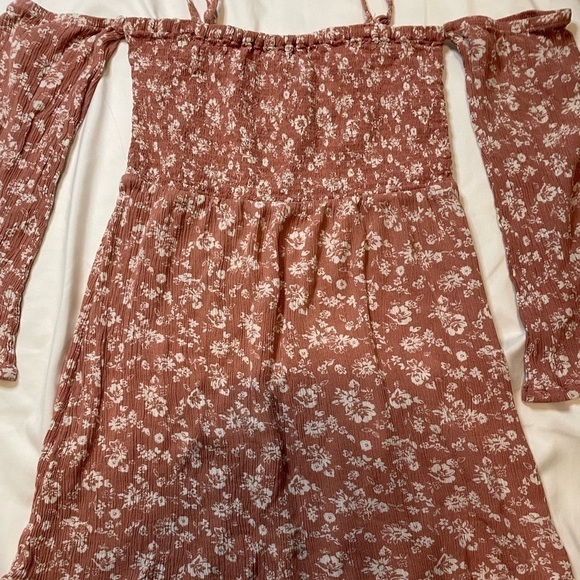 Rue21 size medium pink floral off the shoulder mini dress - Picture 2 of 4